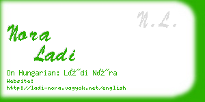 nora ladi business card